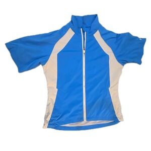 Under Armour Golf Jacket Womens Medium Blue Windbreaker Storm Full Zip Performan